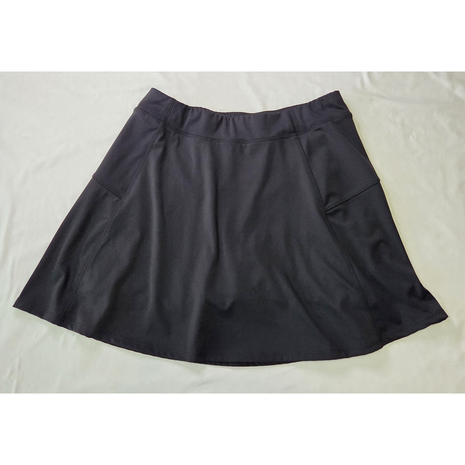 Talbots Womens Medium Black Athletic Skort Activewear Golf Tennis Athleisure Gym